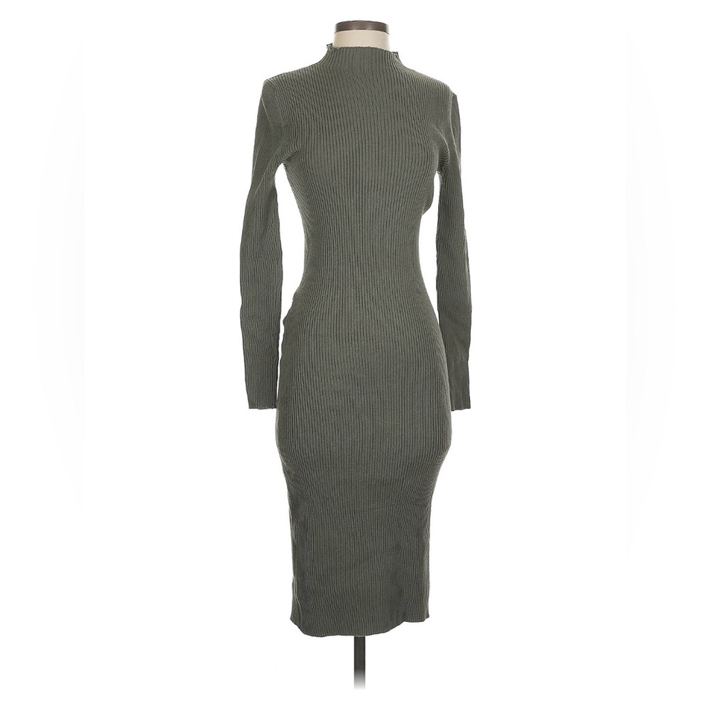 Ribbed Knit Midi Dress Bundle – H&M & Stateside | Neutral Sweater Dresses